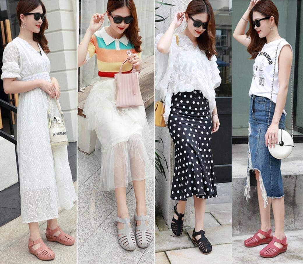 Винтажные женские сандалии CrEev летние Перфорированные Сшивные, фото №6