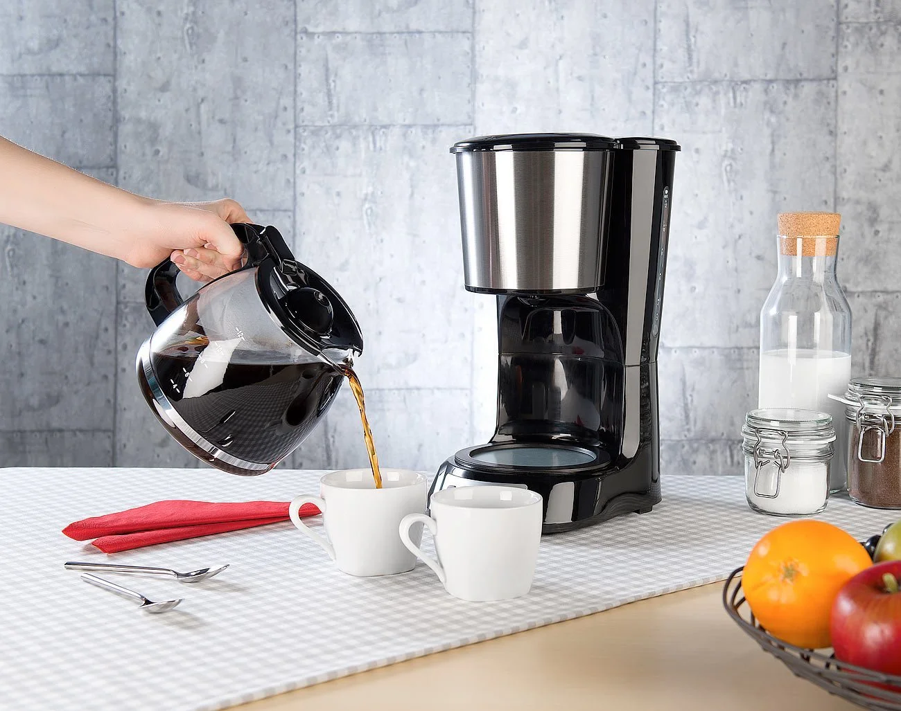 Программируемая фильтровая кофеварка Rosenstein & Söhne KF-315 12 чашек 1000 Вт, фото №6