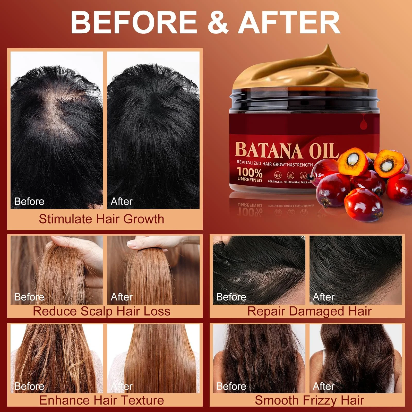 Кондиціонер Batana Oil Batana Oil 120 г, Живильний крем проти випадіння волосся та посічених кінчиків, Стимулює ріст волосся, фото №5 Кондиціонер Batana Oil Batana Oil 120 г, Живильний крем проти випадіння волосся та посічених кінчиків, Стимулює ріст волосся, фото №5