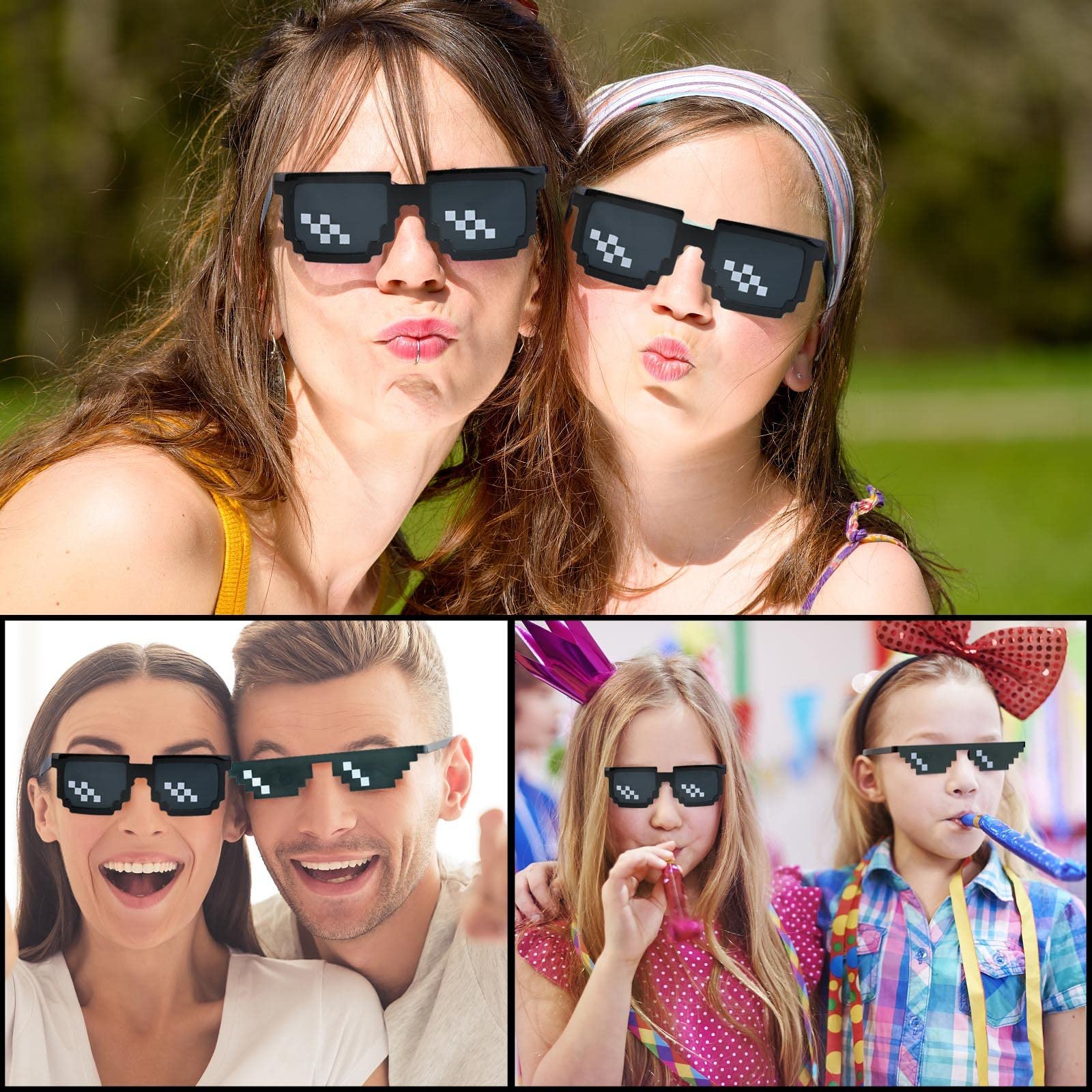 Солнцезащитные очки Thug Life Унисекс, 3 шт, черный, фото №5