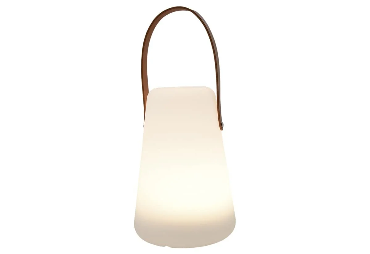 Настільна лампа LED Діаметр 13,5 x 20 см Акумуляторна Шкіряна ручка, фото №1