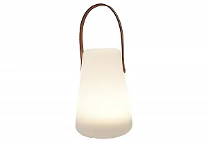 Настільна лампа LED Діаметр 13,5 x 20 см Акумуляторна Шкіряна ручка - Фото 1