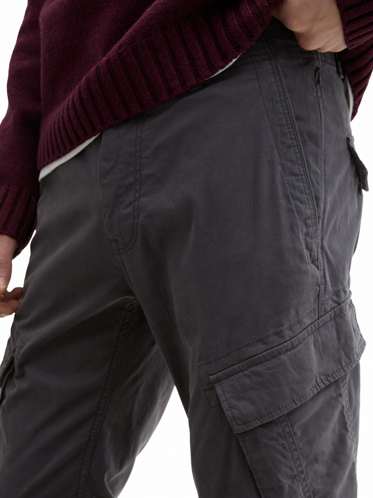 Штаны Tom Tailor Tapered cargo trousers Темно-сірий S, фото №3