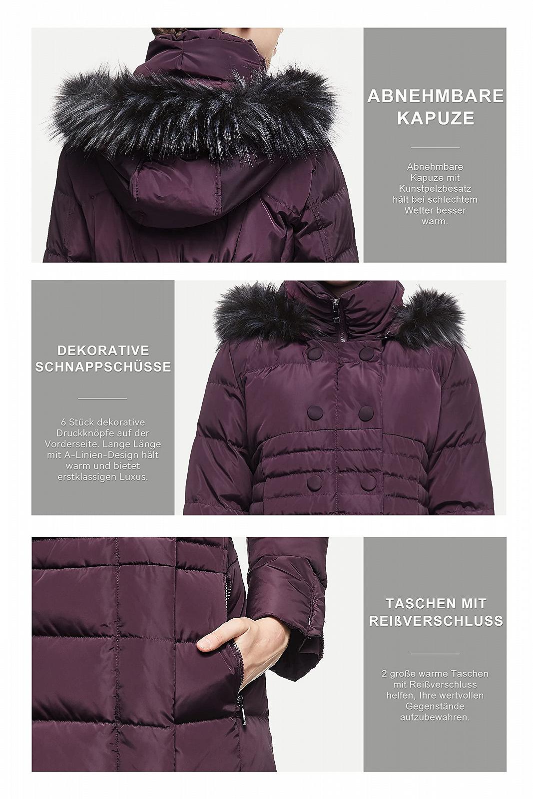 Пуховик Orolay З довгим хутряним капюшоном реглан, фото №6 Пуховик Orolay З довгим хутряним капюшоном реглан, фото №6