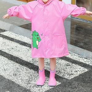 Дитячий дощовик WERNZATT Динозавр з сумкою для зберігання, багаторазове пончо з капюшоном synthetic.ua - Фото 1