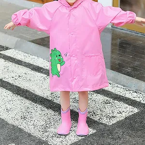 Дитячий дощовик WERNZATT Динозавр з сумкою для зберігання, багаторазове пончо з капюшоном synthetic.ua - Фото 1