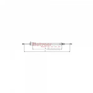 Трос стоянкового гальма METZGER 491.1 для CITROËN FIAT PEUGEOT передній - Фото 1