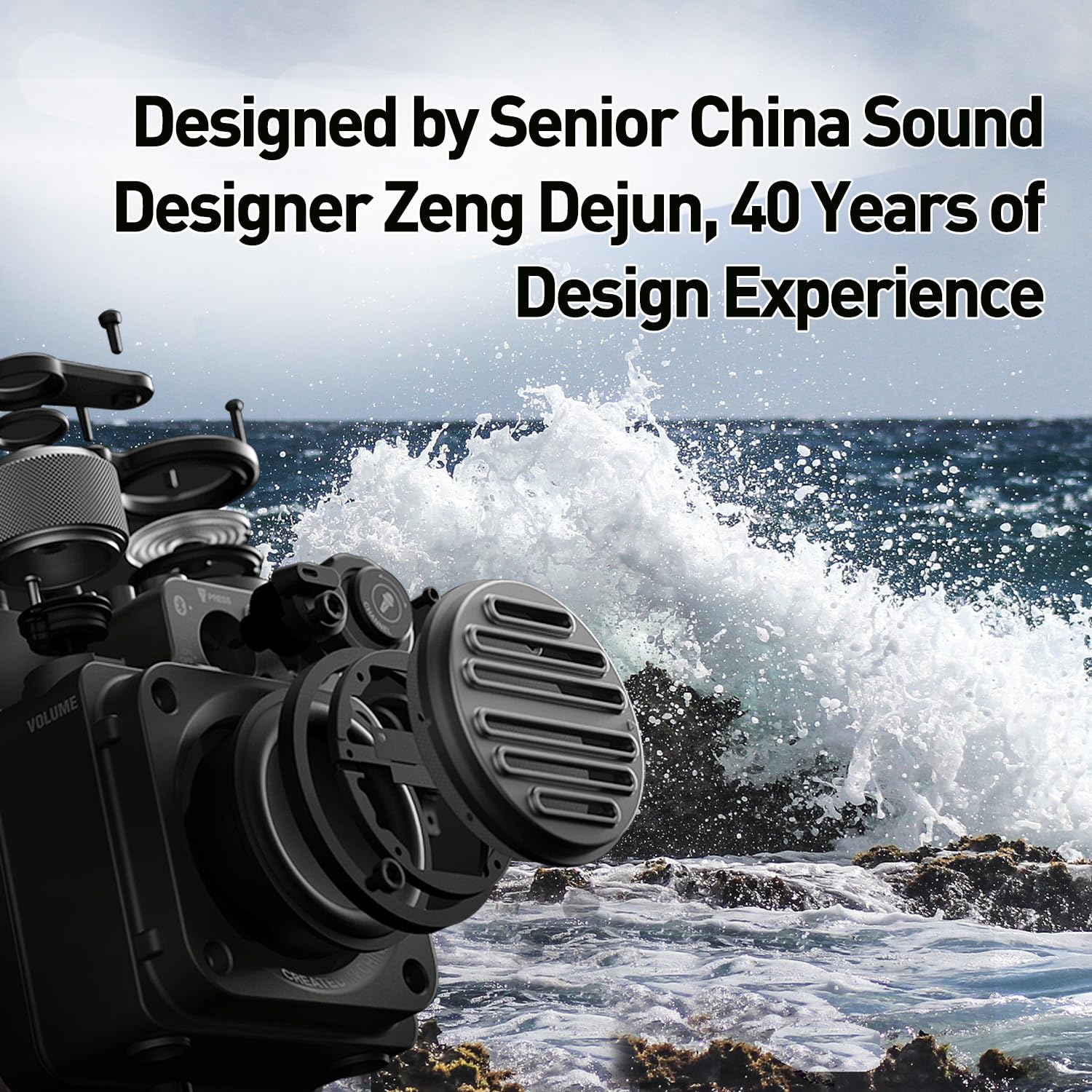 Динамик Muzen Wild Mini Bluetooth, портативный, велосипедный, прочный, IPX5 водонепроницаемый с фонариком, фото №3 Динамик Muzen Wild Mini Bluetooth, портативный, велосипедный, прочный, IPX5 водонепроницаемый с фонариком, фото №3