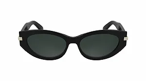 Жіночі сонцезахисні окуляри Calvin Klein CK25502S Чорний, з суцільними сірими лінзами, чорний - Фото 1