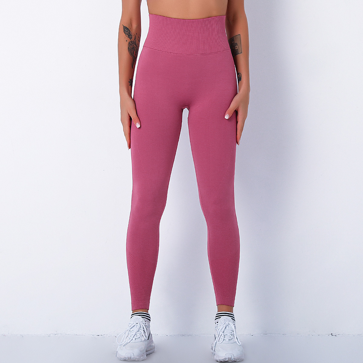 Леггинсы женские спортивные 10908 M малиновые, фото №1