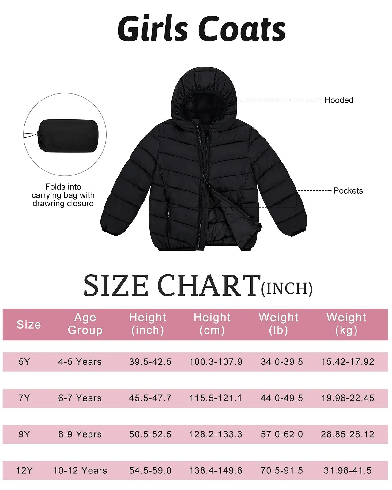 Куртка Fanient Зимова Дитяча Класична Однотонна З Капюшоном Вітрозахисна, фото №6