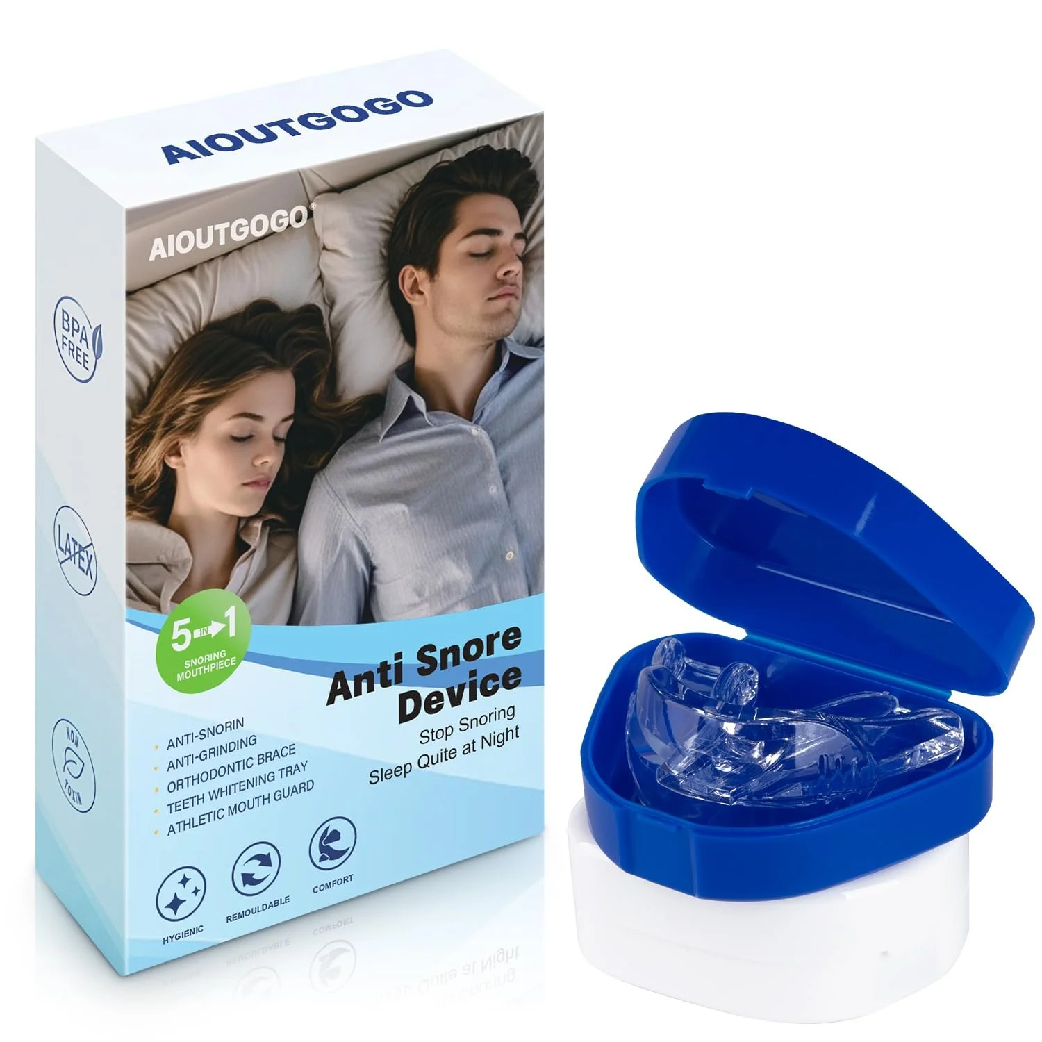 Засіб від хропіння (2 шт.) для чоловіків Ефективний, фото №1