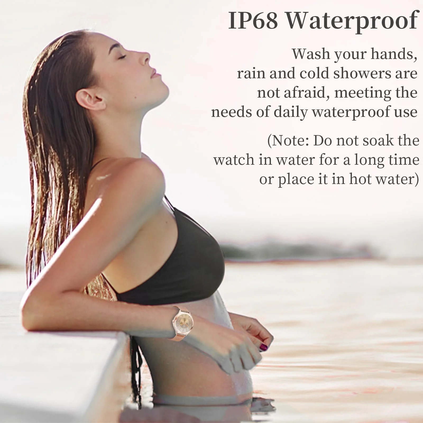 Смартгодинник жіночий Niolina Diamond, 1.19 дюйми, водонепроникність IP68, фото №6