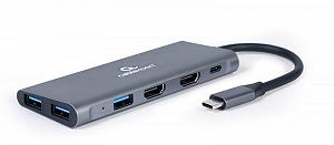 Адаптер Cablexpert A-CM-COMBO3-01, USB Type-C 3-в-1 - Фото 1