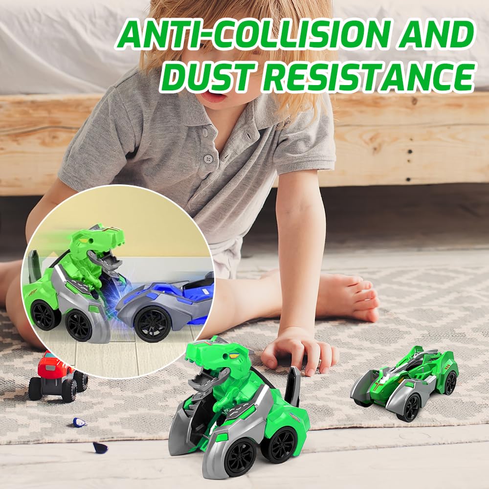 Игрушка Hojalis Dinosaur Transform Car Набор 2 шт. Динозавровый трансформер для детей 3 4 5 6 лет, фото №2