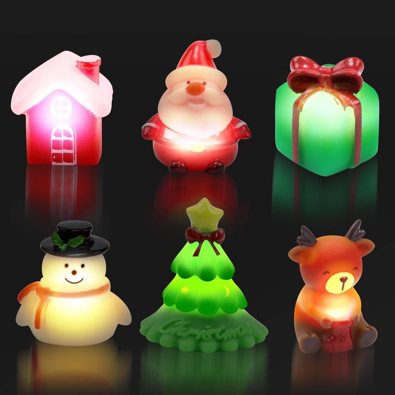 Игрушка для ванны Санта, Подарок, Олень, Елка с подсветкой., фото №5