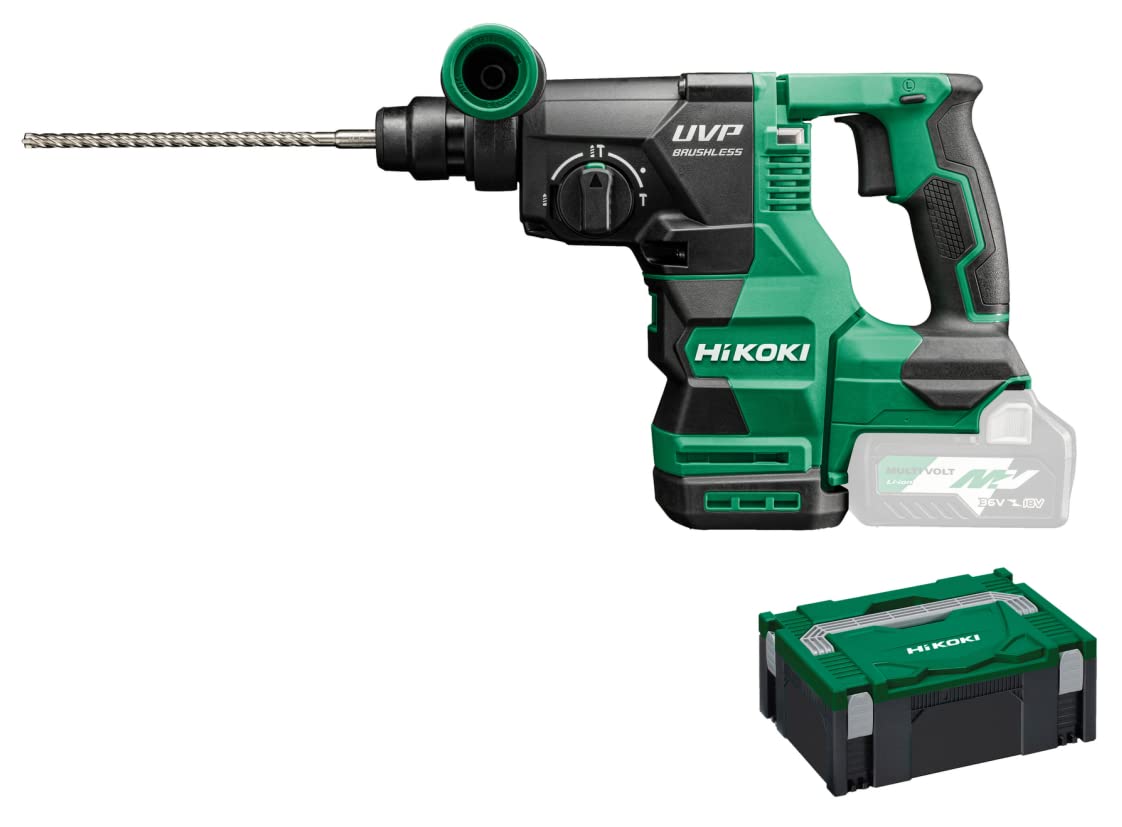Безщітковий акумуляторний перфоратор HIKOKI DH3628DAW2Z (36 В, повна частота ударів 0-4300 хв-1, енергія удару 3,2 Дж) SDS-plus, базовий, в кейсі HSC II (без акумулятора та зарядного пристрою), фото №1 Безщітковий акумуляторний перфоратор HIKOKI DH3628DAW2Z (36 В, повна частота ударів 0-4300 хв-1, енергія удару 3,2 Дж) SDS-plus, базовий, в кейсі HSC II (без акумулятора та зарядного пристрою), фото №1