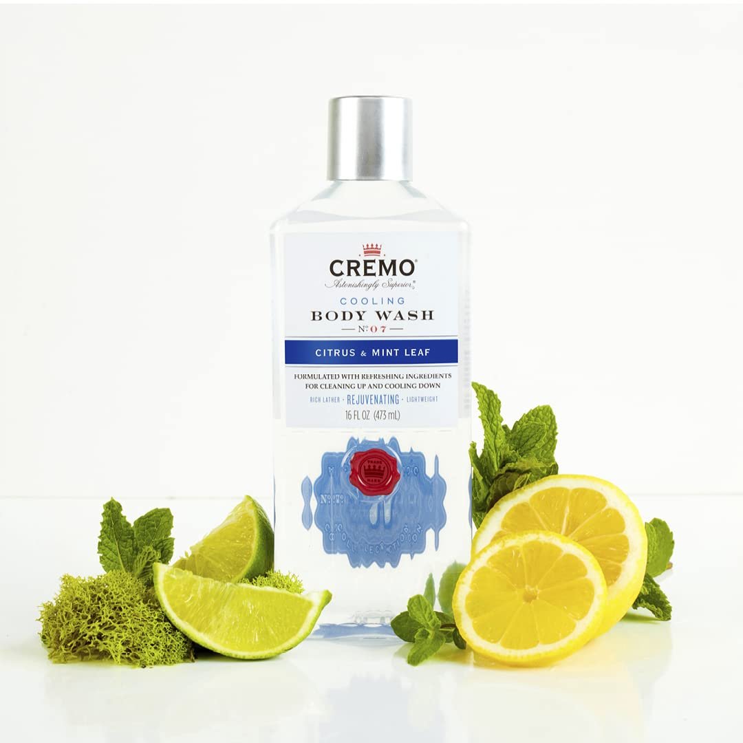 Набір гелів для душу Cremo Cooling Citrus and Mint Leaves (473 мл) та Palo Santo (473 мл) для чоловіків, фото №5
