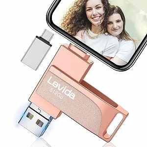 USB-накопичувач Levida Photo Stick 4 in 1 3.0 512 GB Light Pink - Фото 1