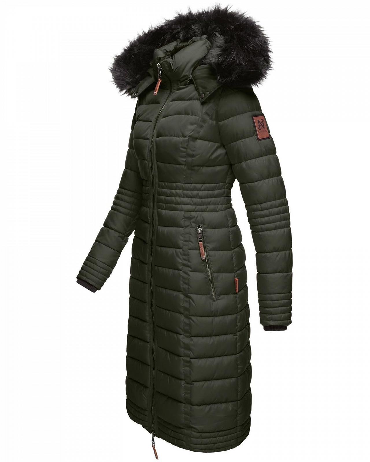 Зимнее пальто Navahoo B670 стеганое длинное из теплого меха Teddy, фото №2