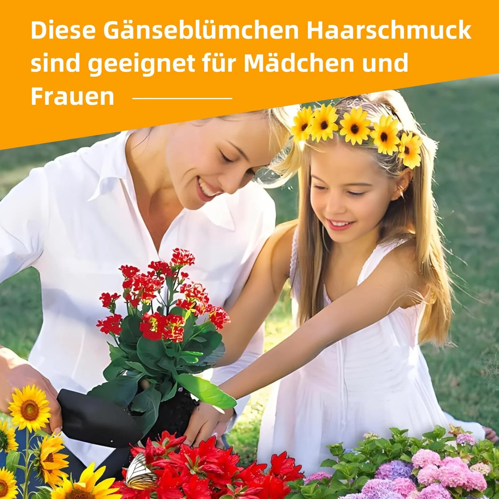 Вінок Квітковий Соняшники з 12 заколками, фото №7 Вінок Квітковий Соняшники з 12 заколками, фото №7