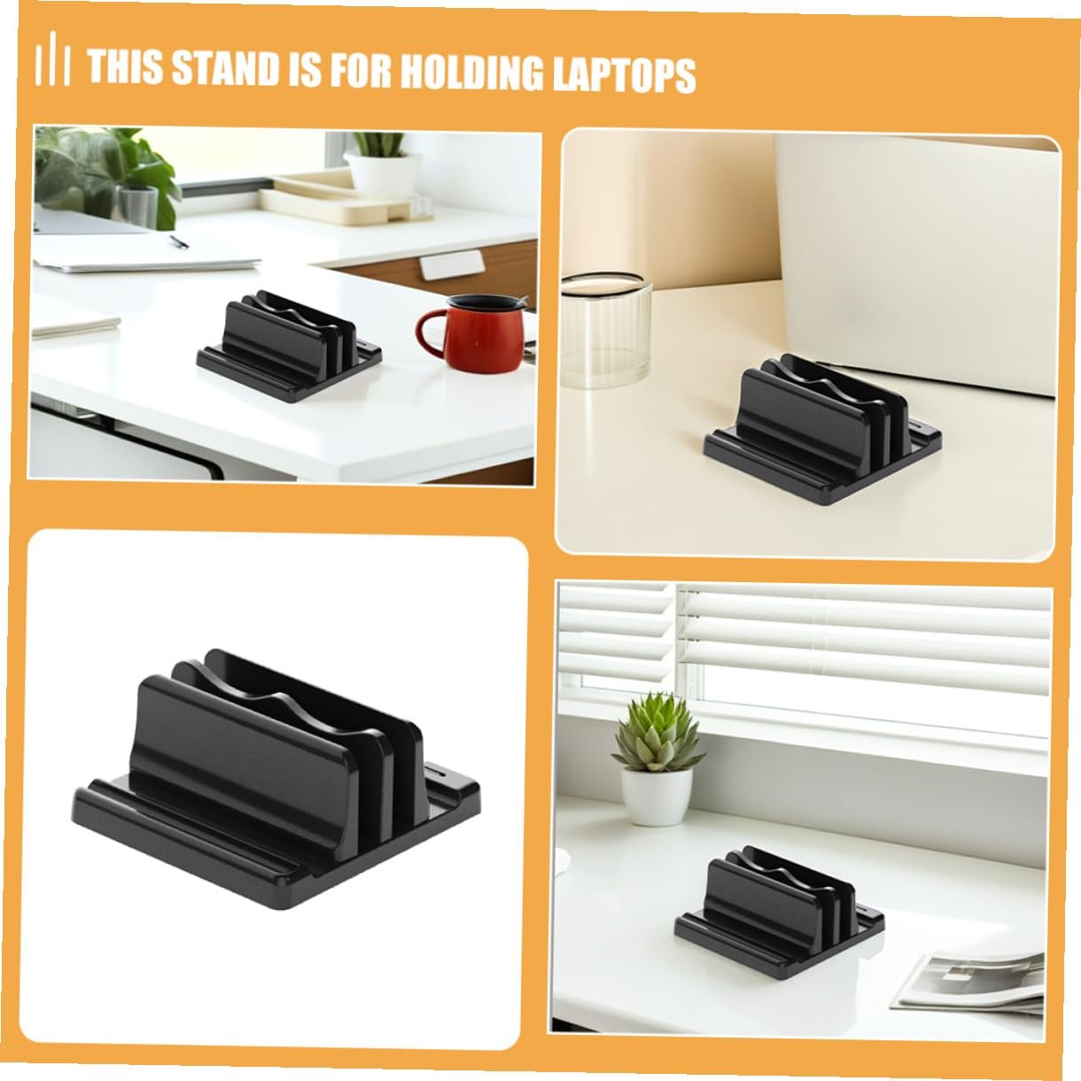 Вертикальная Подставка для Ноутбука с Двойными Слотами Регулируемая Экономия Пространства Держатель для Ноутбука Планшета и Книг Прочный Органайзер для Стола и Рабочего места, фото №7