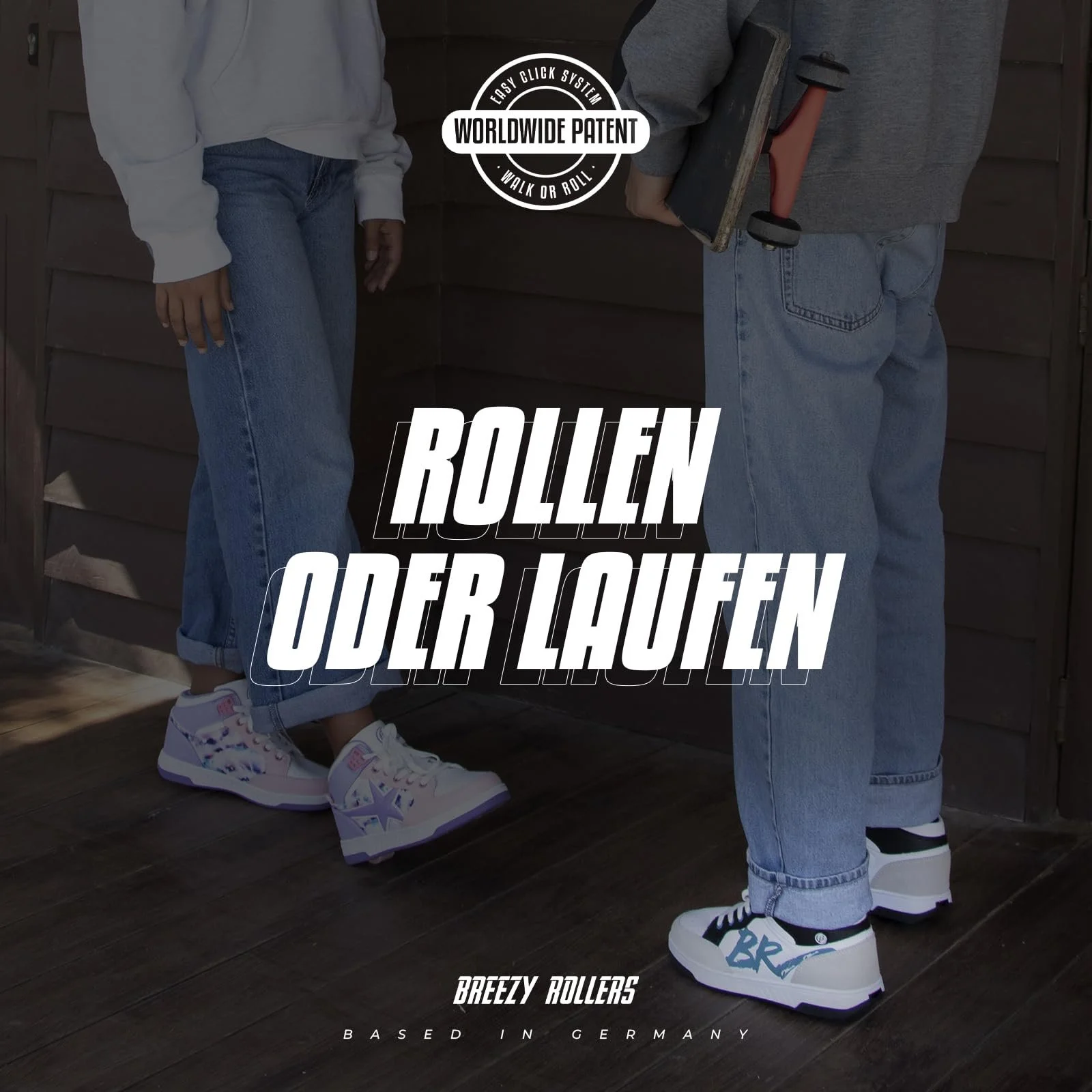 Кроссовки BREEZY ROLLERS с Колесами для Детей, Роликовые Кроссовки, Детские, От Детской Уличной Обуви до Роликовых Коньков за Несколько Секунд, Запатентованная Система Click, Кроссовки с Колесами для Девочек и, фото №6