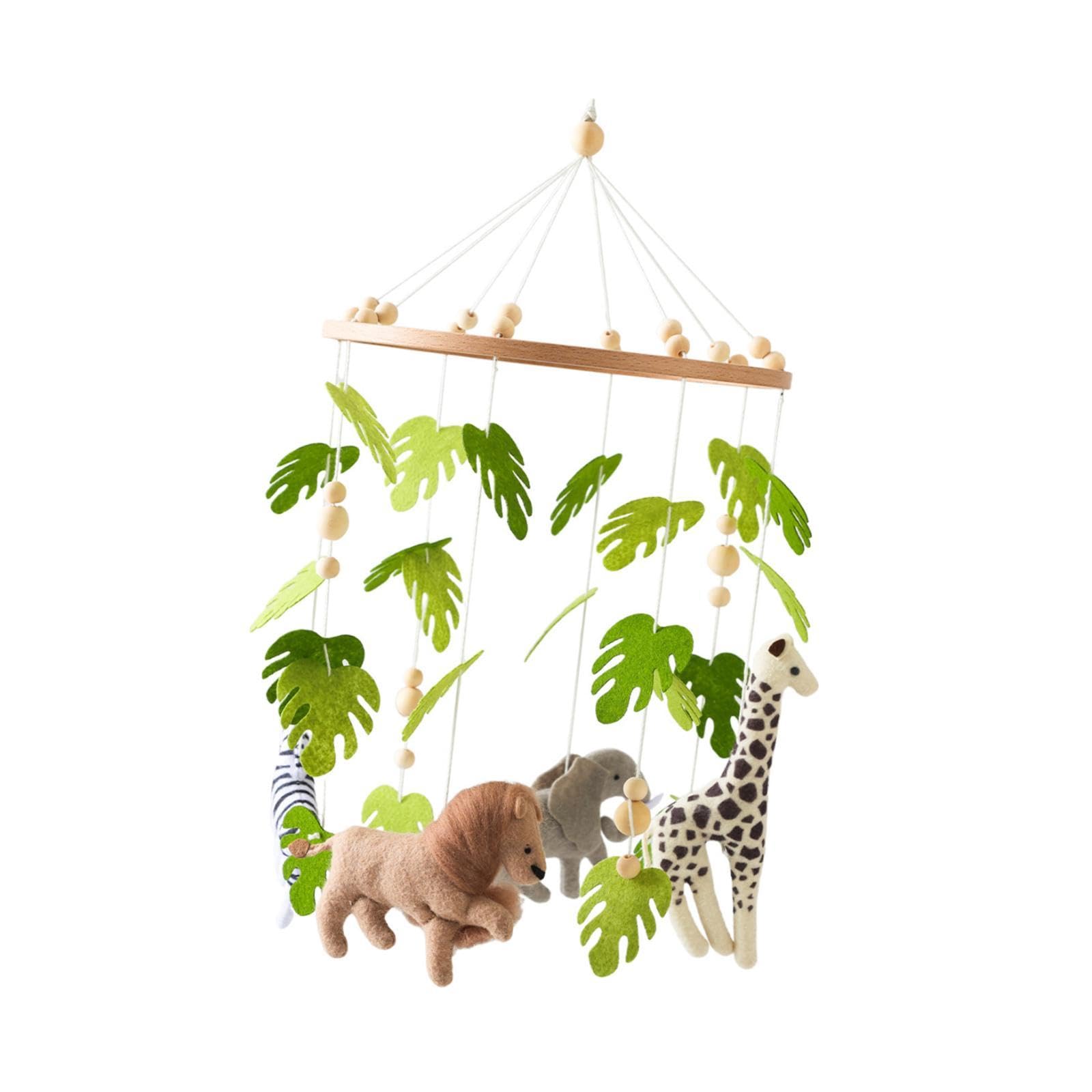 Мобіль для дитячого ліжечка Luwecf Green Leaves Forest Animal Pendant Practical Children, фото №5