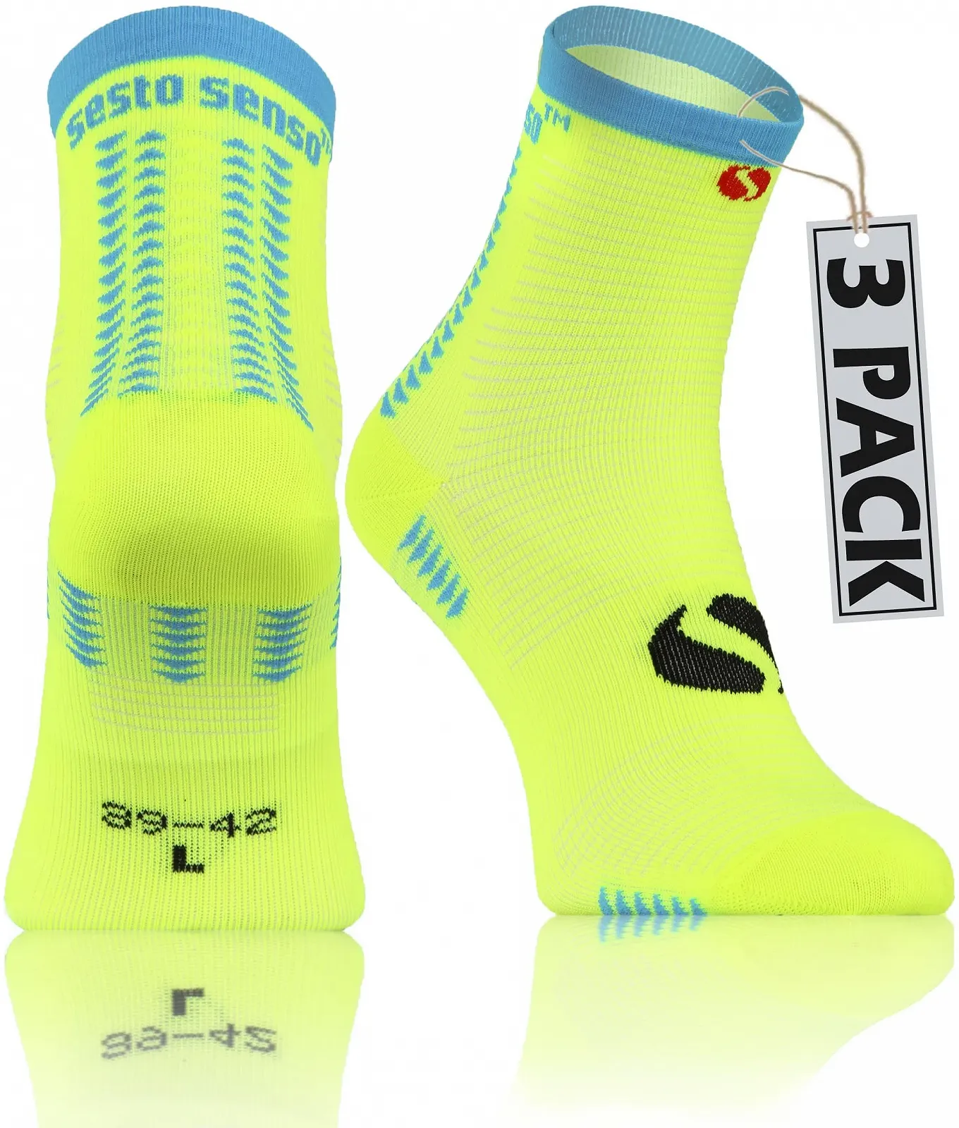 Носки для бега sesto senso 3 пары цветные спортивные носки мужские женские спортивные носки, фото №1