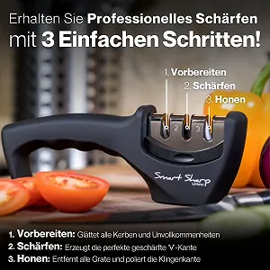 Точило для ножів Lantana Smart Sharp ручне 3-рівневе професійне synthetic.ua - Фото 1