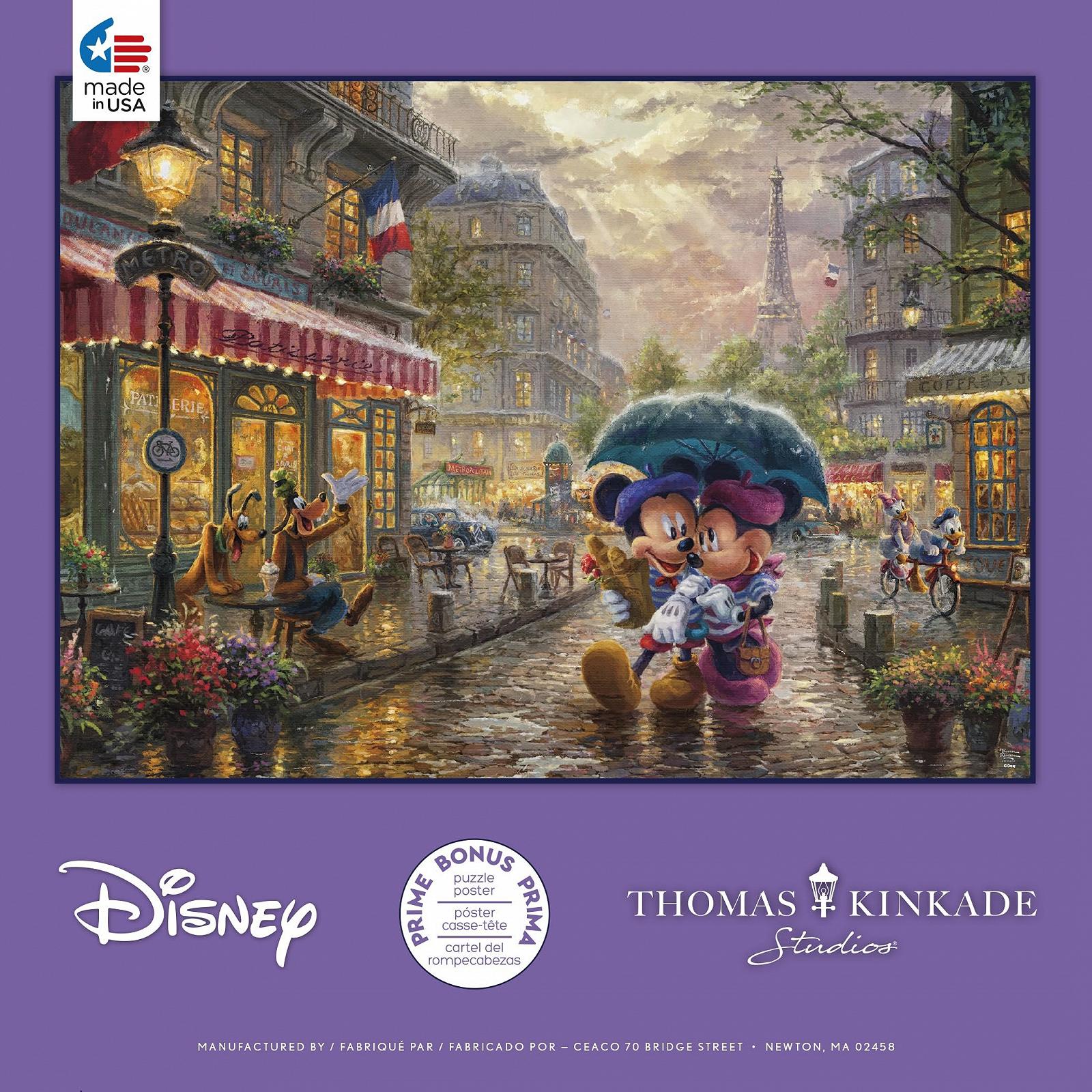 Пазл Ceaco Disney Thomas Kinkade Mickey & Minnie in Paris 1000 елементів, фото №6 Пазл Ceaco Disney Thomas Kinkade Mickey & Minnie in Paris 1000 елементів, фото №6