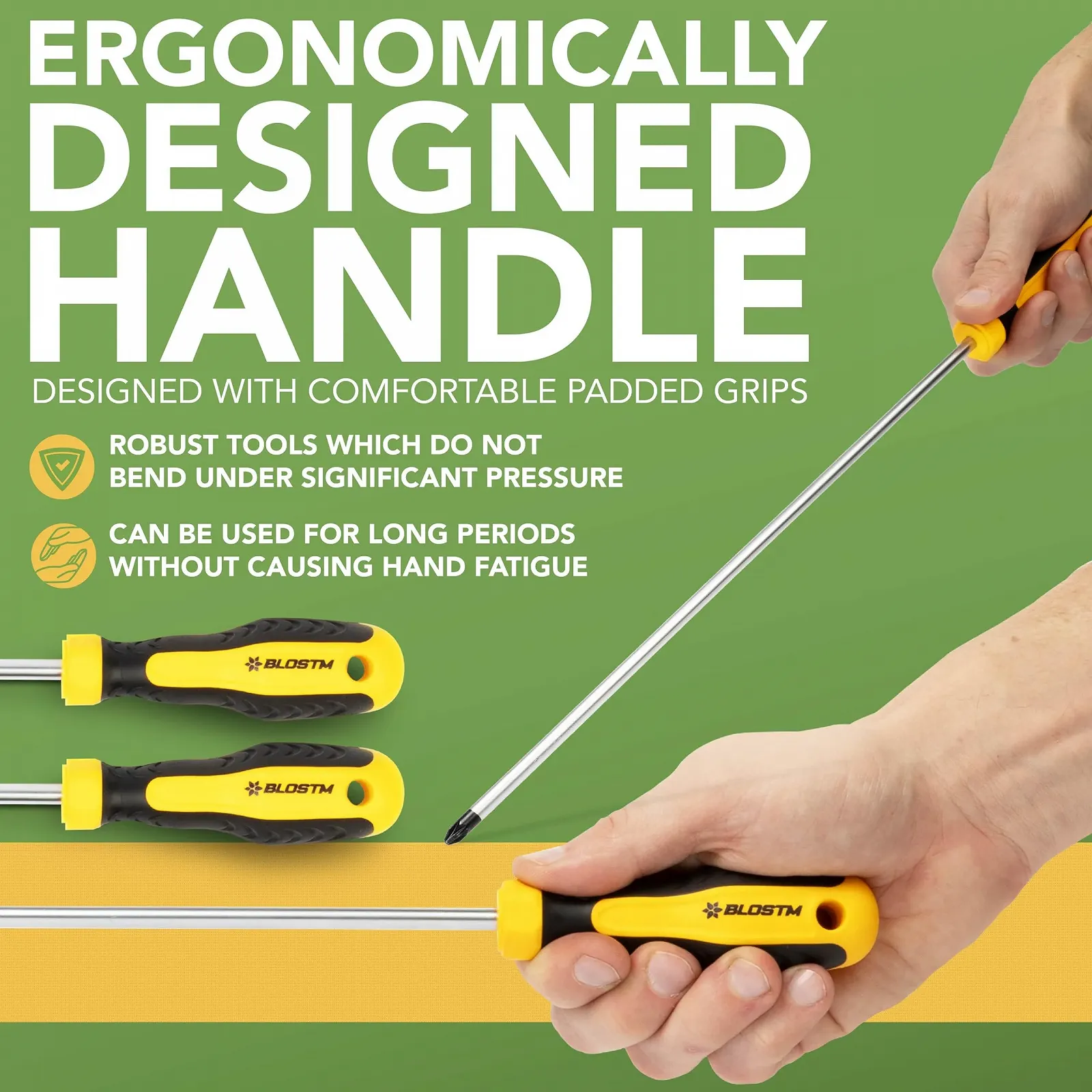 Набір викруток BLOSTM довгих магнітних 2 шт 300 мм Chrome Vanadium, фото №5