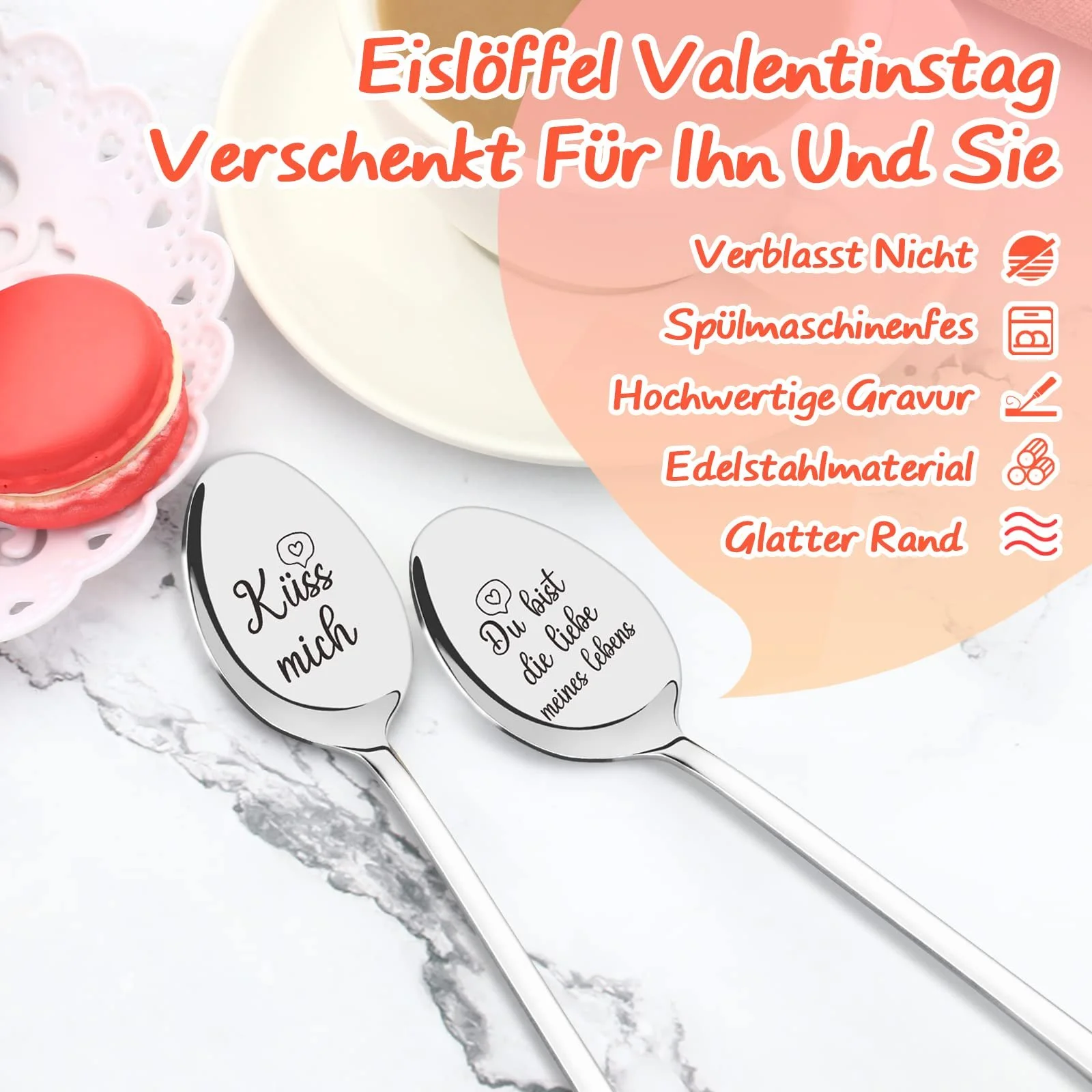 Ложка кофейная Brand нет Серия нет Модель нет Набор из 2 штук Характеристика С гравировкой нет Цвет нет, фото №4