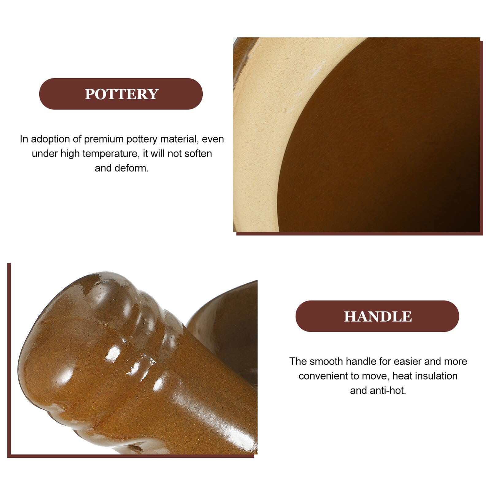 Глиняный горшок TOYANDONA Traditional Chinese для лекарственных трав и супов термостойкий керамический с крышкой, фото №7