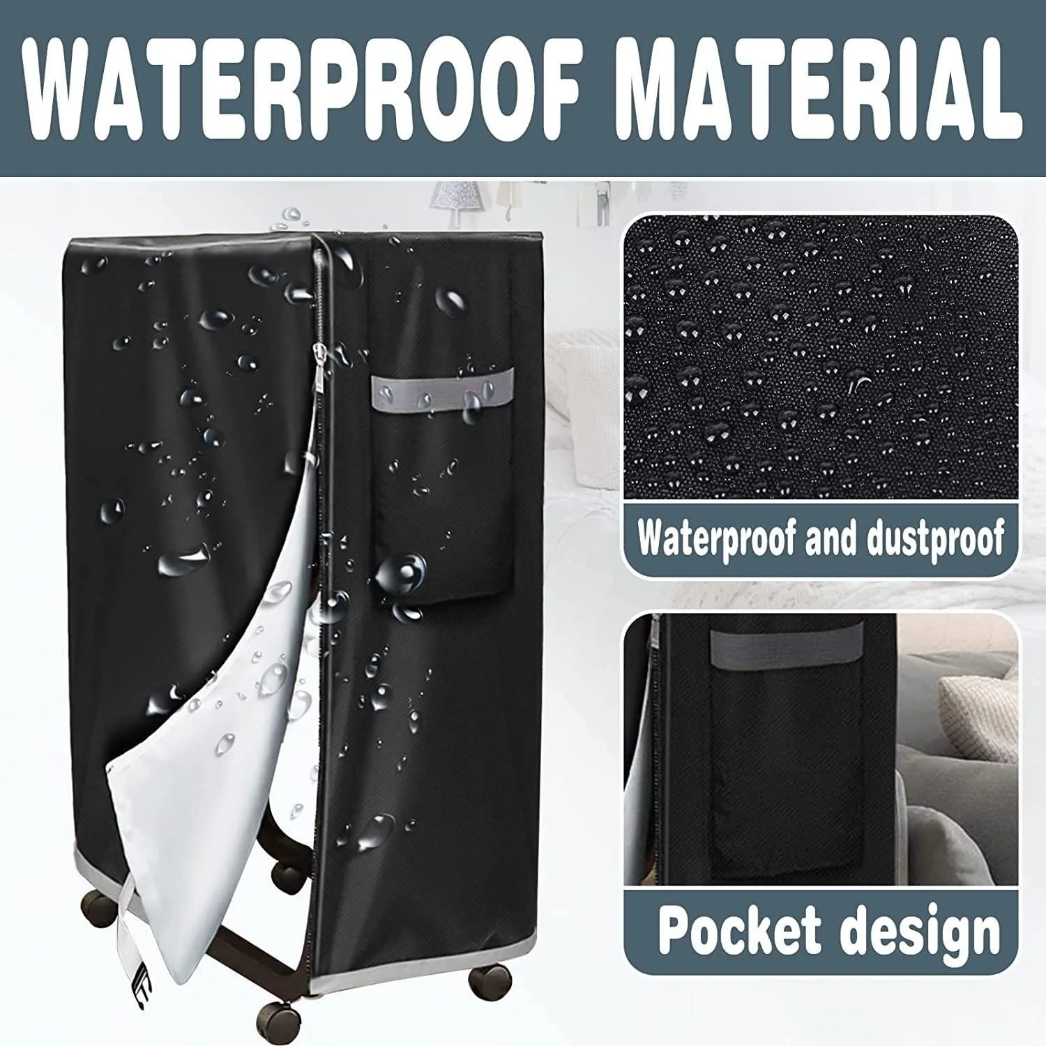 Розкладний чохол для ковдри Delamiya, 99 x 38 x 114 см, Чорний, фото №6 Розкладний чохол для ковдри Delamiya, 99 x 38 x 114 см, Чорний, фото №6