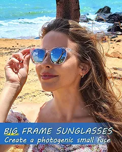 Поляризовані сонцезахисні окуляри Myiaur Жіночі Великі UV400 Захист synthetic.ua - Фото 1