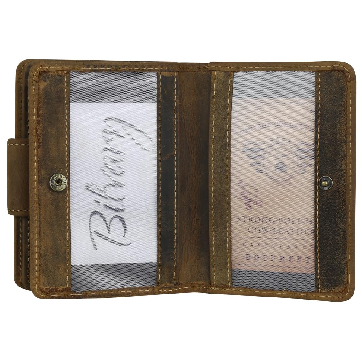 Кошелек Greenburry Vintage Кожаный 12.5 см, коричневый, фото №4