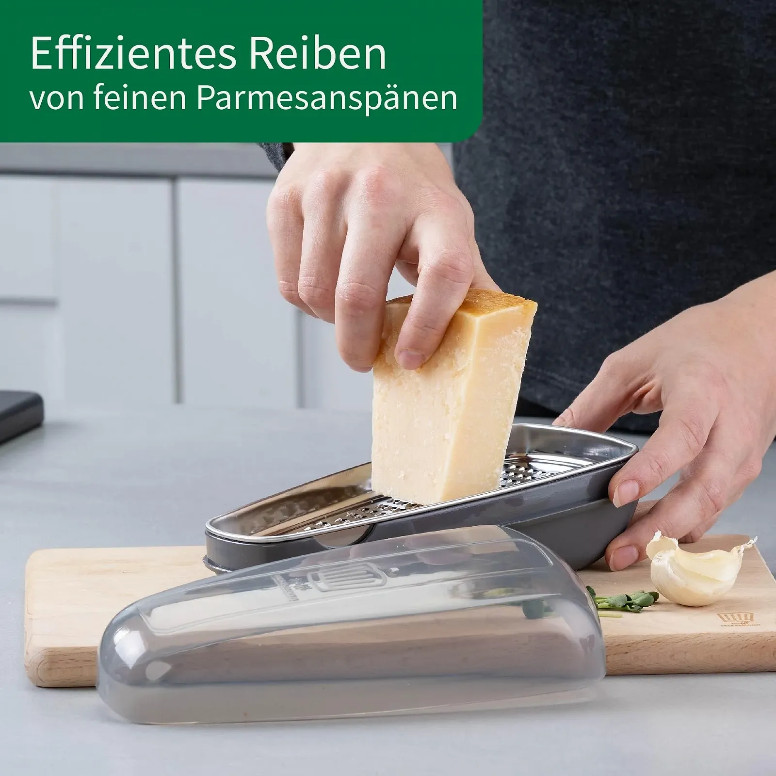 Терка Chefkoch trifft Fackelmann для пармезану з контейнером лезо з нержавіючої сталі, фото №4