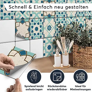 Наклейки для плитки CREATISTO Мозаїка 15 x 20 см 12 шт. synthetic.ua - Фото 1