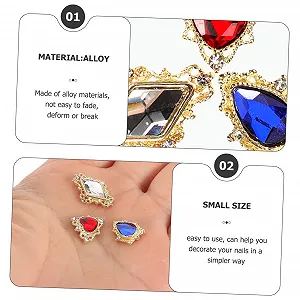 Набор украшений для ногтей в форме сердца Healeved, набор страз для ногтей, аксессуары для маникюра, подвески для ногтей для женщин и девушек, шармы для ногтей из сплава synthetic.ua - Фото 1