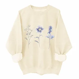 Женский Свитшот Komiseup Однотонный Oversized - Фото 1