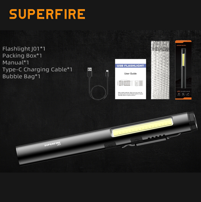 Фонарь многофункциональный карманный J01 SuperFire 400 Lumen IP42, фото №5 Фонарь многофункциональный карманный J01 SuperFire 400 Lumen IP42, фото №5