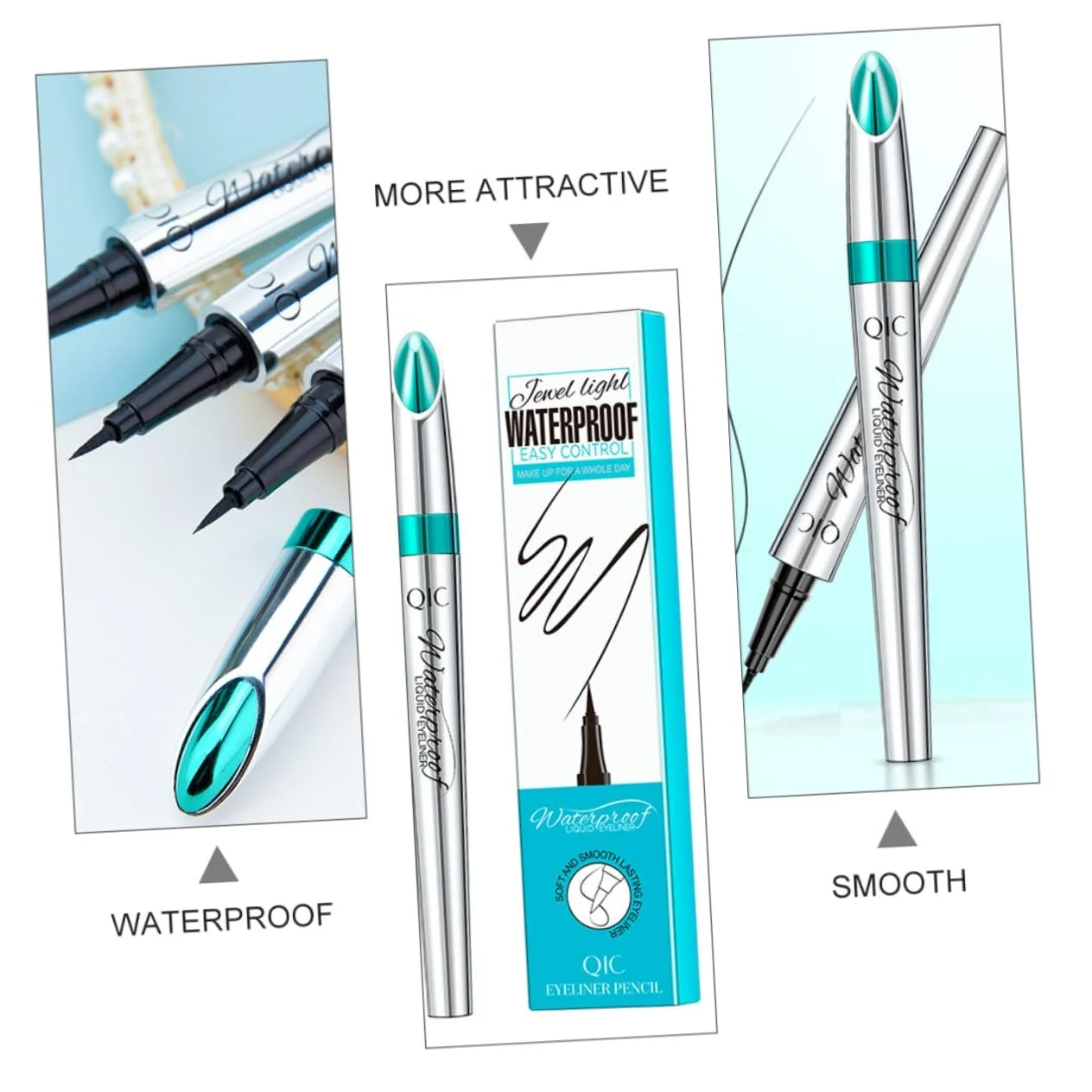 Підводка для очей FRCOLOR Тонка рідка Водостійка, фото №5