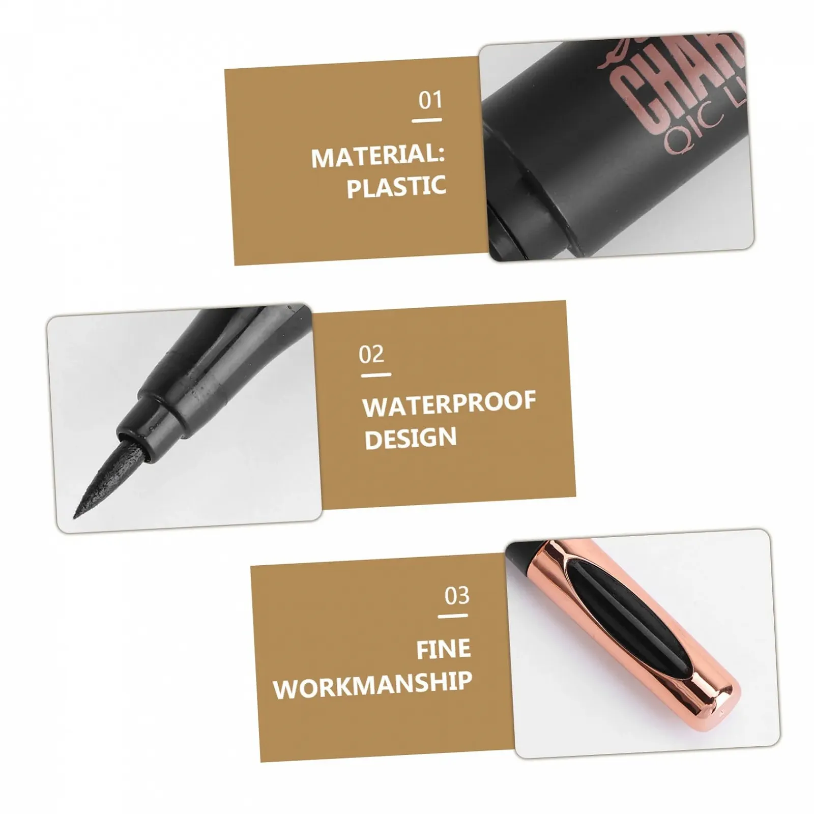 Карандаш для подводки глаз minkissy Черный, фото №4