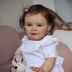 Лялька Anano Reborn Baby Lifelike 60 см з волоссям та пляшечкою synthetic.ua - Фото 1