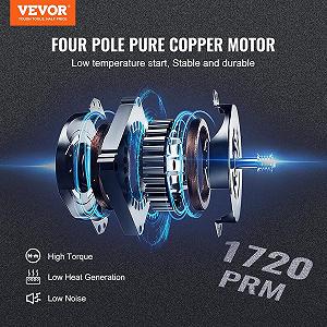 Вакуумний насос VEVOR KQ-1K / 100 л/хв / 5 Па (40 мікрон) / 1/5 к.с. / Одноступеневий / Помаранчевий synthetic.ua - Фото 1