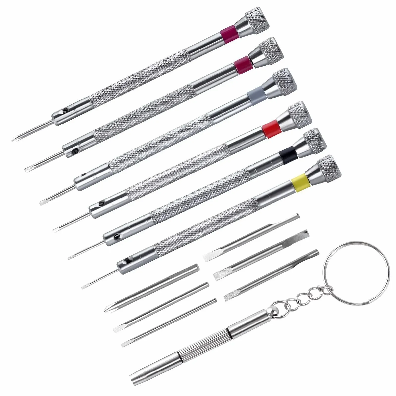 Набір викруток прецизійних мікро 0.8-1.6 мм 6 шт. із запасними лезами та кейсом, фото №1