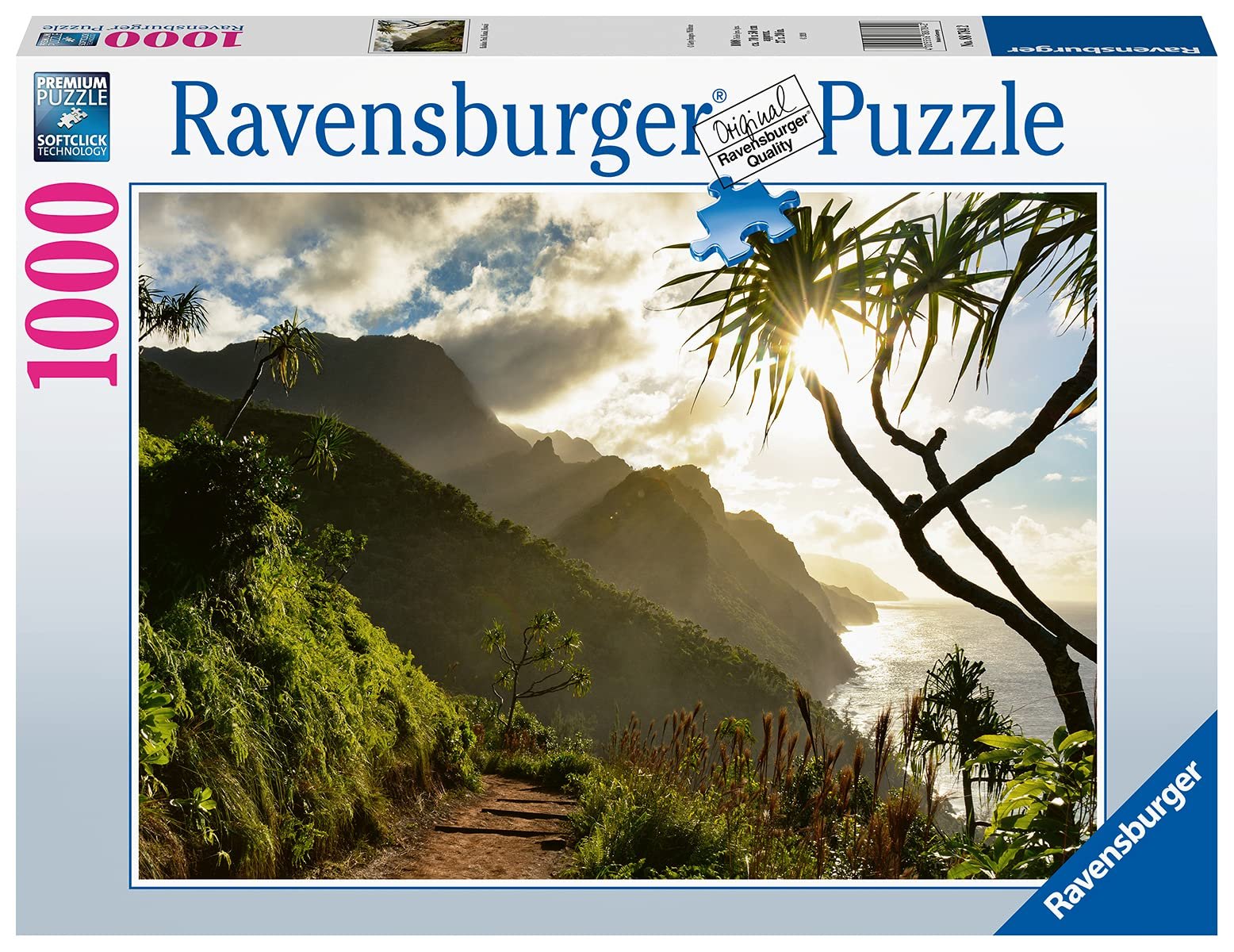 Пазл Ravensburger 88784 Kalalau Trail, Kauai, Hawaii 1000 деталей 70 x 50 см, фото №2
