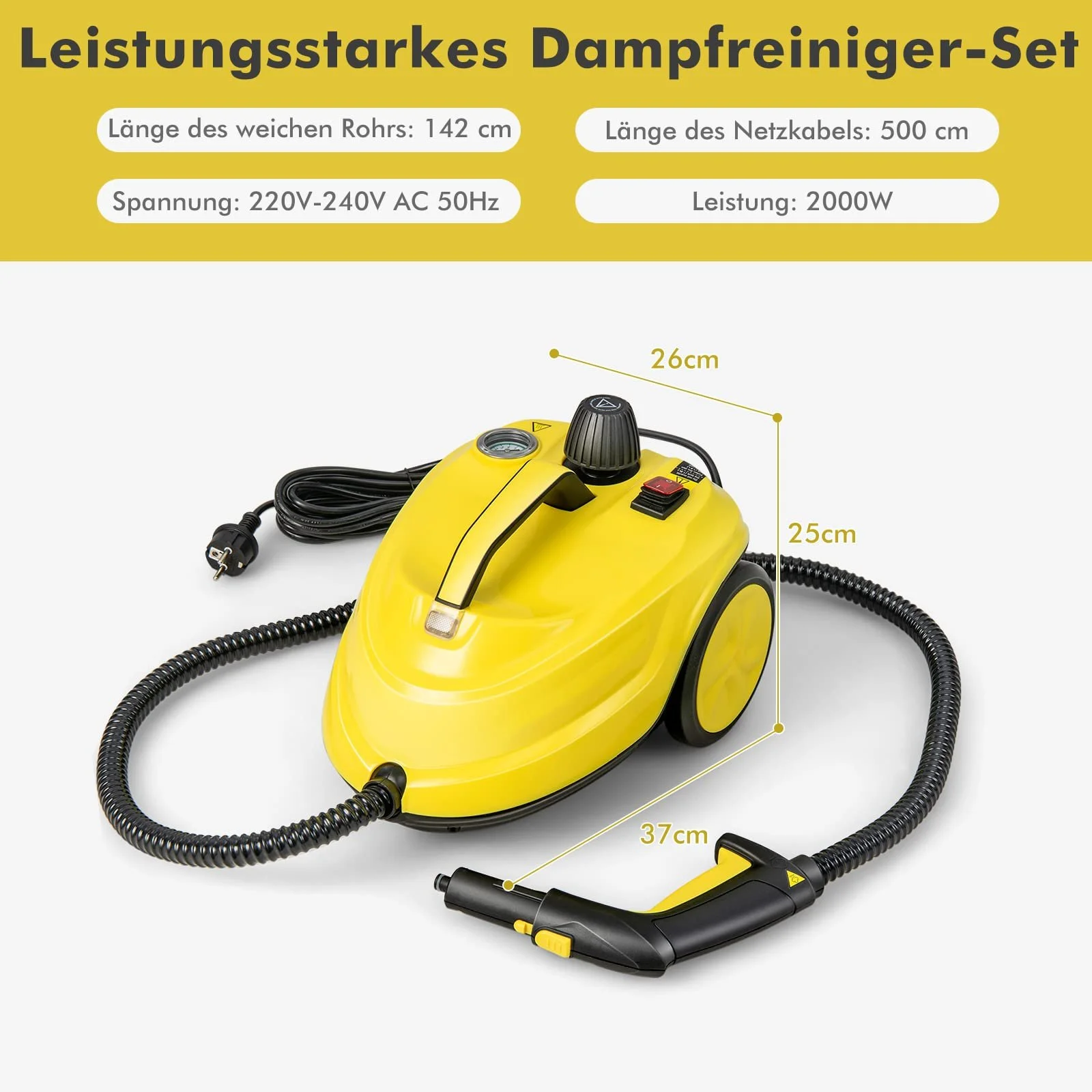 Пароочисник COSTWAY 2000 Вт 5 бар 160°C 1.8 л, фото №9