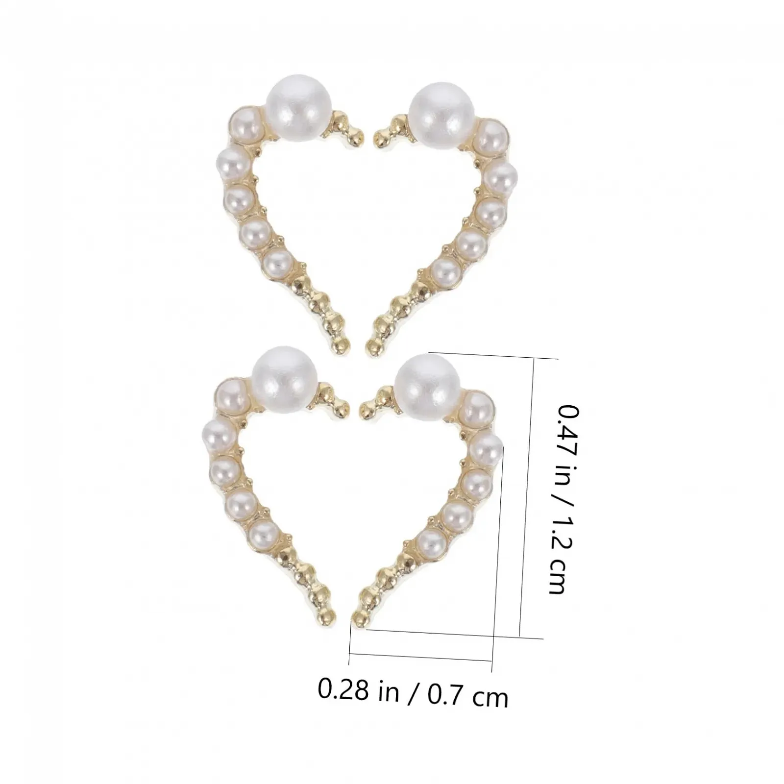 Украшения для ногтей MERRYHAPY Серии Blushing Decor Trendy Decor DIY Аксессуары для ногтей Сердце Glitter Alloy, фото №7